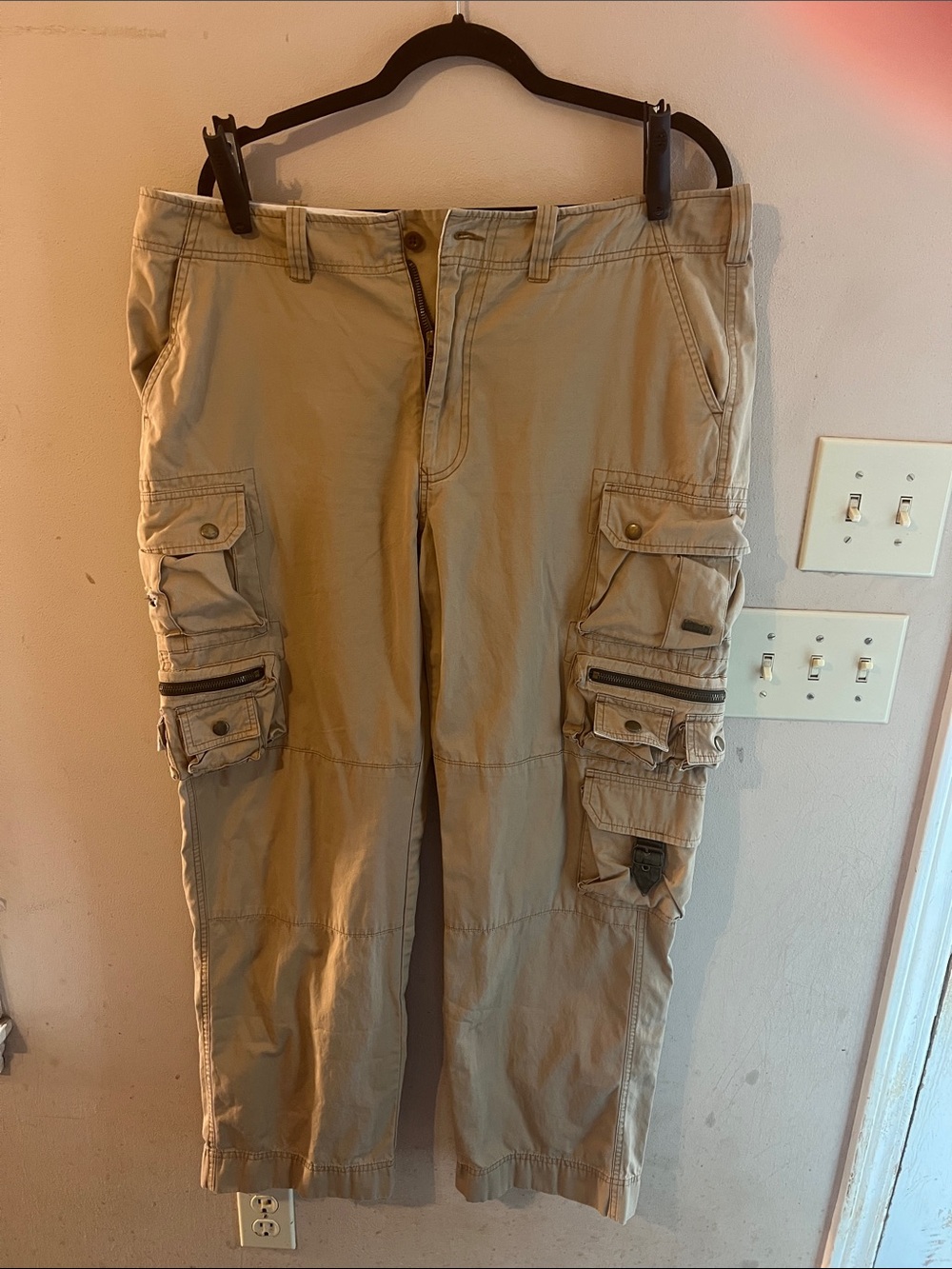 RUGBY POLO RALPH LAUREN VINTAGE Y2K KHAKI CARGO PANTS SIZE 36/30